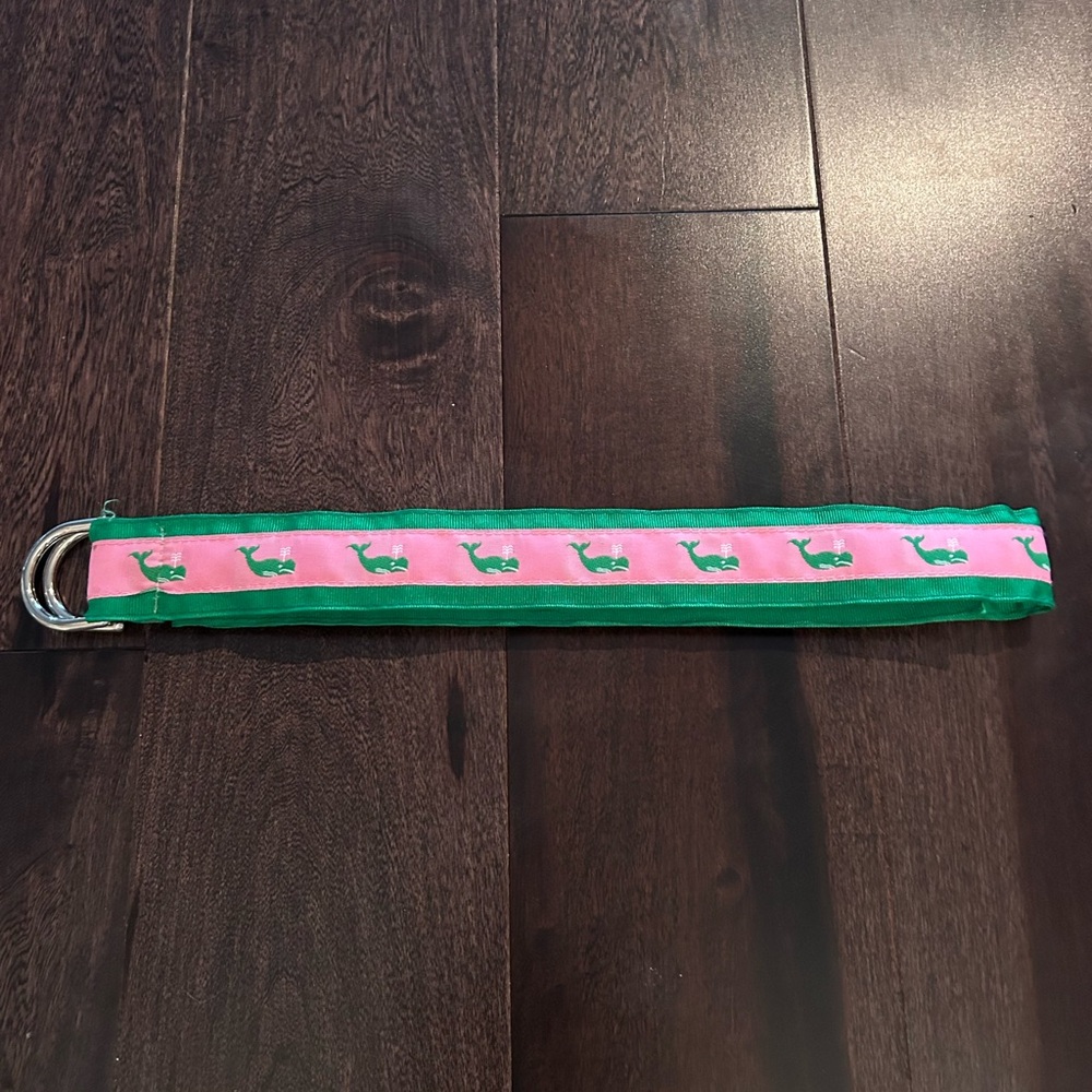 Pink and Green Whale ribbon Belt